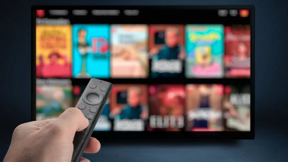 Person watching tv