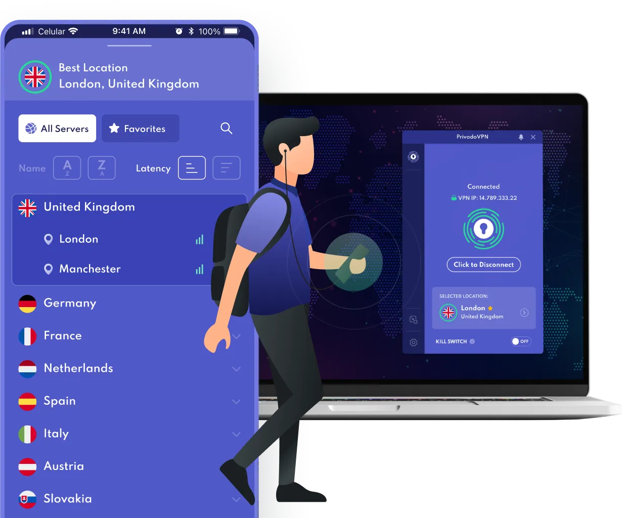 No-Log VPN Servers in Countries Around the Globe