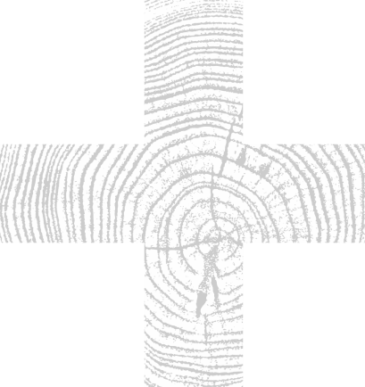 Stump cut-out in the shape of a plus sign