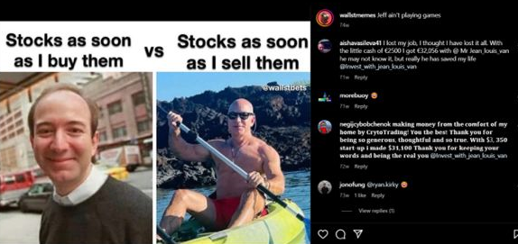 Jeff Bezos on Wall Street Memes
