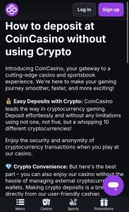 coin casino deposit