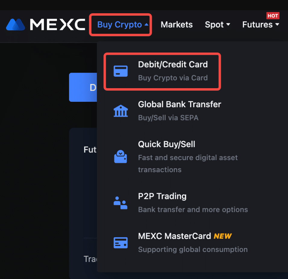 mexc payment methods