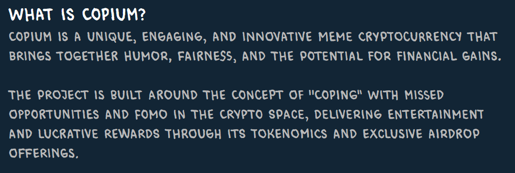 Copium coin